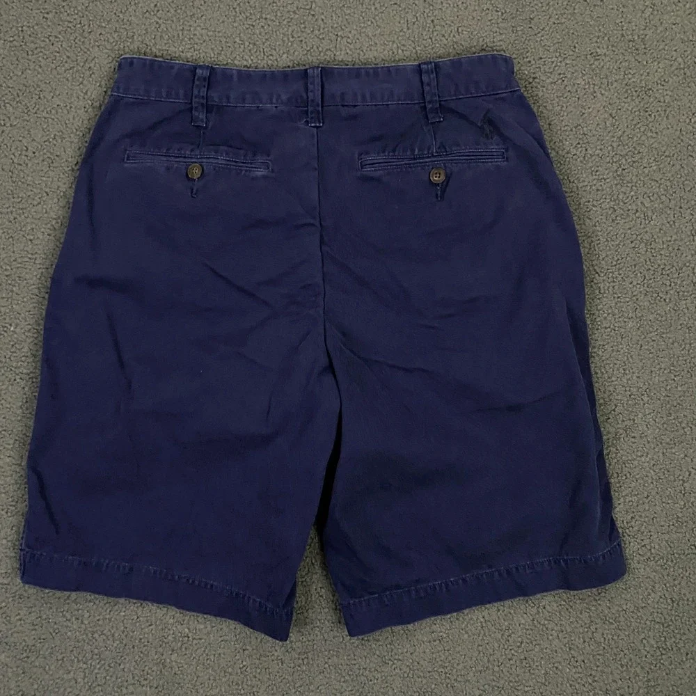 Polo Ralph Lauren 10 Inch Relaxed Fit Chino Short Men 31 Blue Pony Preppy Summer